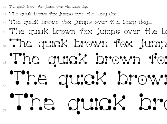 Matchstick font waterfall